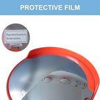 18" Convex Mirror for Pole, 18 Inch Orange Driveway Traffic Mirror for Blind Spot, Wide View Security Mirrors for Warehouse, Garage, Office Indoor Outdoor