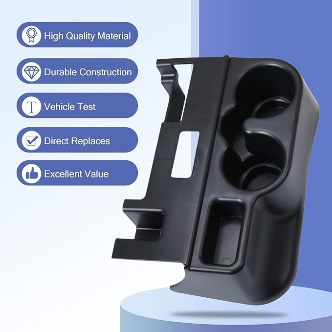 DICMIC Center Console Armrest Add-on Cup Holder for 1999-2001 Dodge Ram 1500 2500 3500 Replace# SS281AZAA