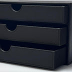 UnionBasic Document Organizer, 3-Drawer File Cabinet Document Storage Box, Office Desktop Filing Organizer, Black
