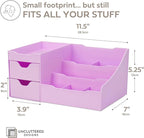 Uncluttered Designs Makeup Organizer With Drawers - Modern Countertop Storage for Cosmetics - Chic Vanity Holder for Perfume,