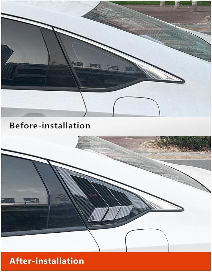 YINGTUU for Honda Accord Accessories 10th Gen 2018 2019 2020 2021 2022 Rear Window Louvers Blinds Trim-Carbon Fiber Pattern