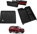 Muslogy for 2023+ Pilot Center Console Organizer&Wireless Charger Protective Mat&Shifter Storage Box Left & Right Set Compatible with Honda Pilot 2023-2026 Accessories Console Side Inserts Organizer