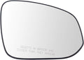 TRQ Passenger Side Heated Mirror Glass with Backing Plate Compatible with 2013-2015 Toyota RAV4 TO1325126