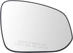 TRQ Passenger Side Heated Mirror Glass with Backing Plate Compatible with 2013-2015 Toyota RAV4 TO1325126