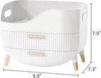 Pajiriona Makeup Organizer with Drawers,Skincare Organizer for Vanity,Storage Box with Handle,Large Cosmetic Display case for