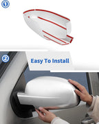 Rear view Mirror Fully Caps Covers Compatible with 2007-2014 Chevy Silverado GMC Sierra Avalanche Tahoe Suburban Yukon Escalade ESV Left Right Side View Mirror Cover Caps, Silvery