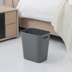 UUJOLY Plastic Small Trash Can Wastebasket, Garbage Container Basket for Bathrooms, Laundry Room, Kitchens, Offices, Kids Rooms, Dorms, 3.5 Gallon (Dark Grey)