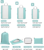 Gonex 8 Set Compression Packing Cubes for Travel, Expandable Mesh Packing Organizer for Travel Accessories Essentials with To