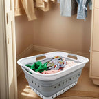 SAMMART 42L (11 gallon) Collapsible Plastic Laundry Basket - Foldable Pop Up Storage Container/Organizer - Space Saving Hampe