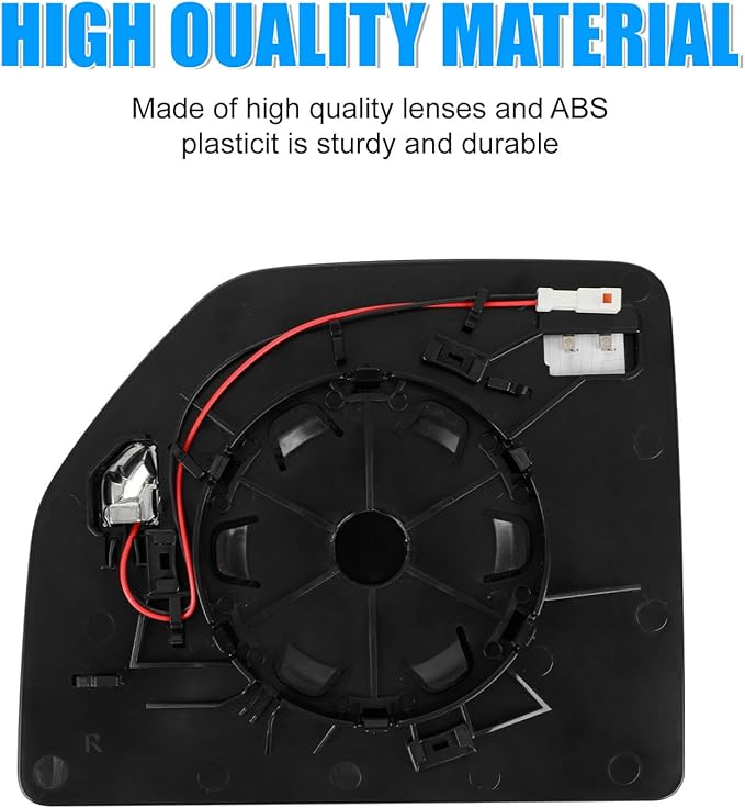 Compatible with Ford F150 2015-2020, F250 2017-2022, F350 2017-2019, Passenger Right Side Mirror Glass, Heated Blind Spot Lens Mirror with Backing Plate