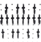 Colorstorm Pegboard Hooks Kit 500PKS Pegboard J Hook Assortment Black Peg Hooks (500 PK, Black)