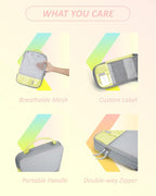 BAGSMART 6 Set /4 Set/2 Set Compression Packing Cubes for Travel, Lightweight Luggage Organizer Bags, Durable Space Saver Bag