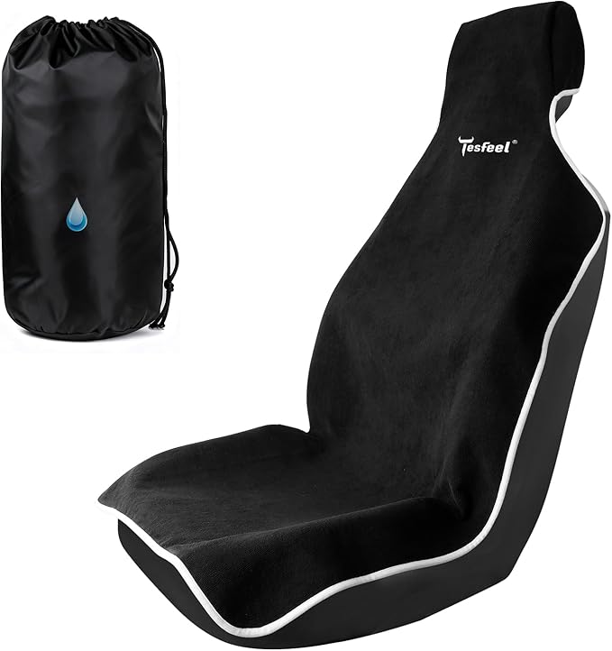 600g Ultra-Thick Waterproof Car Seat Cover Towel - Premium Heavy-Duty Terry Cloth Seat Protector for Gym, Beach, Athletes - U
