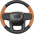 MEWANT Steering Wheel Cover for GMC Sierra Steering Wheel Cover for GMC Sierra 1500 / Sierra 1500 Limited/Sierra 2500 / Sierra 3500/ Yukon (XL) Hive Microfiber Leather