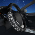 Ventilated Heart-Shaped Steering Wheel Cover with Anti-Slip Leather Grip. Compatible with Ford, Toyota, Honda, Nissan, and Ch