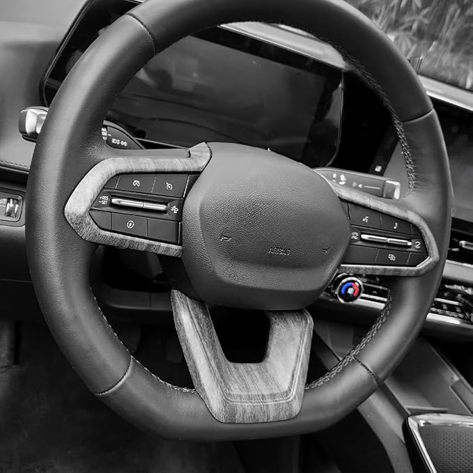 Steering Wheel Cover Compatible with Chevrolet Equinox 2025 2026, Auto Interior Upgrade Accessories-Wood Grain