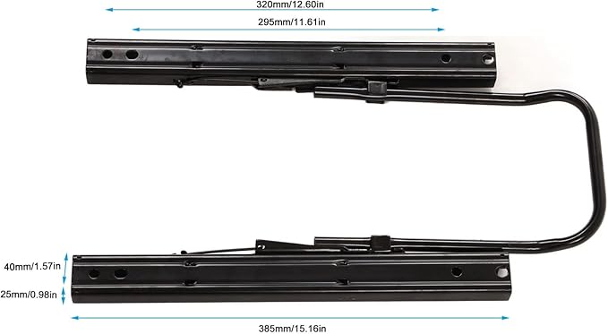Seat Slide Set,Seat Slider Track,Seat Slide Set Steel Dual Rails Double Locking Adjustable Seat Slider Track for RVs Boats Trucks Seat Adjuster Kit