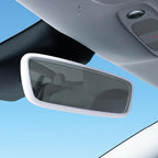 4 PCS for Tesla Model Y 2026 2025(Juniper) Model 3 2026 2025 2024 Center Console Screen & Rear View Mirror Frame Cup Coaster Cover Mat for Phone Charging Space, Silicone White