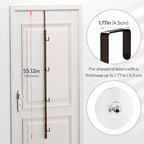 SWTYMIKI Over Door Hat Rack - 3 Packs Metal Hanging Hat Organizer with 12 Hooks Design, Baseball Cap Hanger Organizer Storage