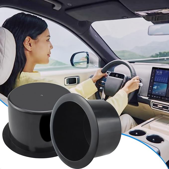 SDTC Tech Black Sofa Cup Holder, Universal Plastic Recessed Cup Holder for RV Boats, Cars, Sofas and Golf Carts (2-Piece)