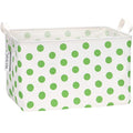 Sea Team Collapsible Canvas Fabric Storage Basket with Handles, Rectangle Waterproof Storage Bin, Box, Cube, Foldable Shelf B