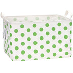 Sea Team Collapsible Canvas Fabric Storage Basket with Handles, Rectangle Waterproof Storage Bin, Box, Cube, Foldable Shelf B