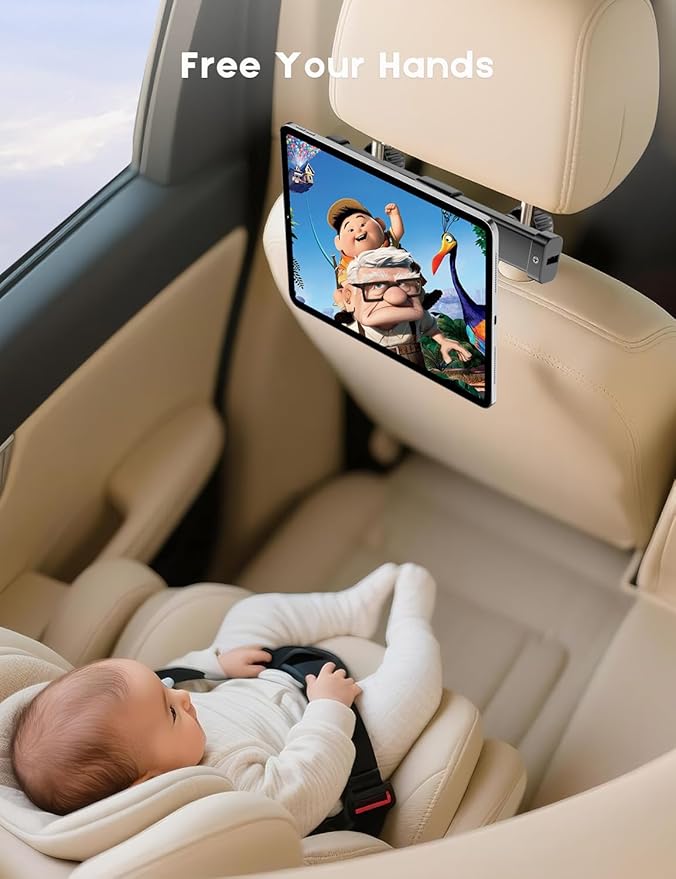 OHLPRO 2-Pack Magnetic Headrest Tablet Holder for Car Back Seat iPad Mount Compatible with Magsafe Phones Tablet iPad Pro Air Mini Galaxy Tab and Devices for Kids, Road Trip Essentials