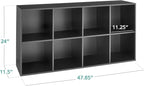 Best Choice Products 8-Cube Storage Organizer, 11in Shelf Opening, Bookcase, Display Shelf, Customizable w/ 3 Removable Back 