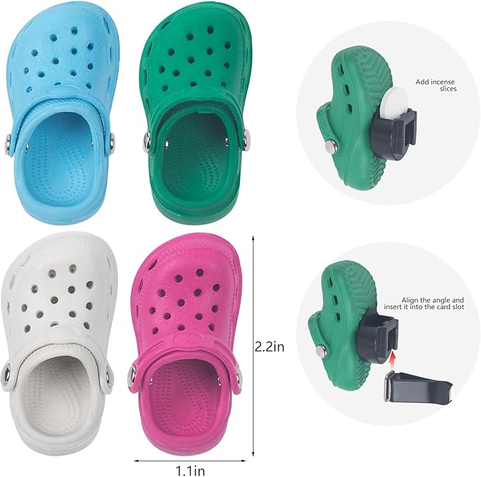 Refillable Shoes Car Air Freshener for Women, 4 PCS Fun Car Air Freshener Vent Clips Accessories Cute for Car (12 PCS Fragran