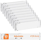 Lifewit 4" Tall 9 Pack Drawer Dividers, 35-56.5cm/13.8-22.2" Expandable Drawer Divider for Clothes, Adjustable Dresser Drawer