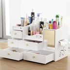Makeup Organizer Box Makeup Organizer Cosmetic Storage Box, Make Up Organizer with Drawers Dressing Table Skincare Holder , V