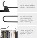 Mkono Hat Organizer for Baseball Caps Metal Hat Rack for Closet Hat Hangers Baseball Cap Holder Hat Storage Organizer Holds 4