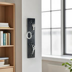 Yohsnor Vertical Key Holder Wall Mount - Stylish Home Decor for Entryway, Space-Saving Hook Rack & Organizer for Keys, Wallet