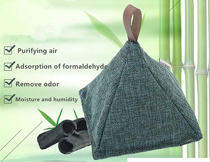 MOCOFO Bamboo Odor Eliminator Bags (4 Pack), Bamboo Charcoal Air Purifying Bag, Natural Air Fresheners & Odor Eliminators,