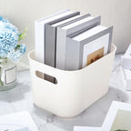 Zopeal Plastic Storage Bins 10 Pcs White Pantry Organizer Bins Small Baskets Storage Containers for Home Kitchen (10 x 7 x 6 