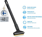 Car Ice Scraper Long Handle Ice Scraper Brass Blade 14,5 inch Ice Scraper for Car Snow Scraper Ice Scrapers for Car Windshield Original Murska from Europe (L&P A055 Black Gray)