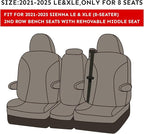 EKR Sienna Seat Covers for 2021 2022 2023 2024 2025 2026 Toyota Sienna LE, XLE,8 Seats,2nd Row 4/2/4 Split,Waterproof Seat Co