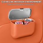 HOLDCY Car Trash Can, Waterproof Multi‑Functional Auto Trash Bin for Door/Console/Seat Back, Universal Vehicle Garbage Can for Car/Truck/SUV Drivers (Orange)