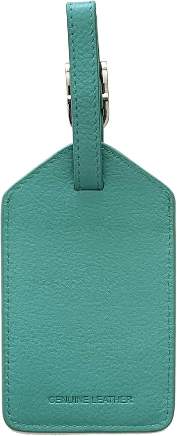 Personalized Monogrammed Leather Luggage Tags - 2 Pack