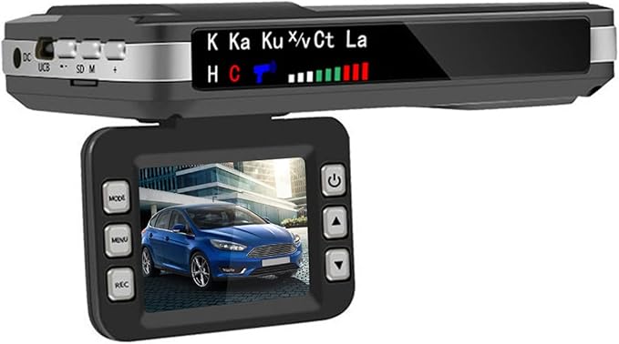 2.0'' Dash Cam,2 in 1 Car DVR Camera Dashboard Cam Voice Prompt Radar Detector 1080P Video Recorder Night Vision WDR G-Sensor,16gb