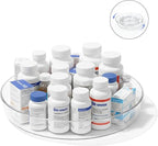 2-Tier Vitamin Storage Organizer, Rotary Turntable Organizer for Vitamin Bottles and Medicine Bottle, Vitamin Bottle Organize
