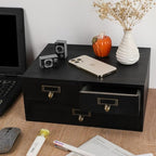Wooden Storage Box Apothecary Drawers Vintage Wooden Box Wood Desktop Organizer Countertop Drawers Library Card Catalog Cabin