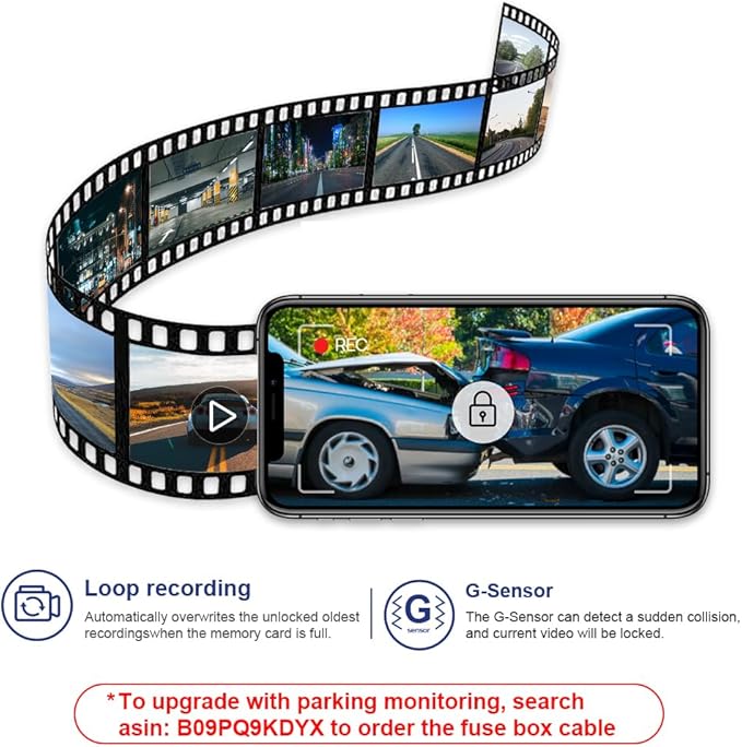 Fitcamx 2K Dual Dash Cam Adapts for Honda CR-V 2017-2022 LX EX Touring EX-L (Gen5), Integrated OEM Look, Front 1440P+Rear 108