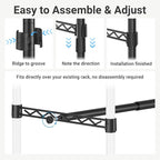 VIPEK Expandable Closet Rod with Hanger Rail Suitable for 24"-41" Wire Shelf Clothes Rack Adjustable Metal Heavy Duty Hanging