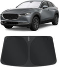 TINGLU Sun Shade for Mazda CX30 CX-30 2019-2024 2025 2026 Accessories Windshield Sun Shade Window Shade UV Rays Protection Sun Visor Cover with Steering Wheel Sunshade Storage Bag