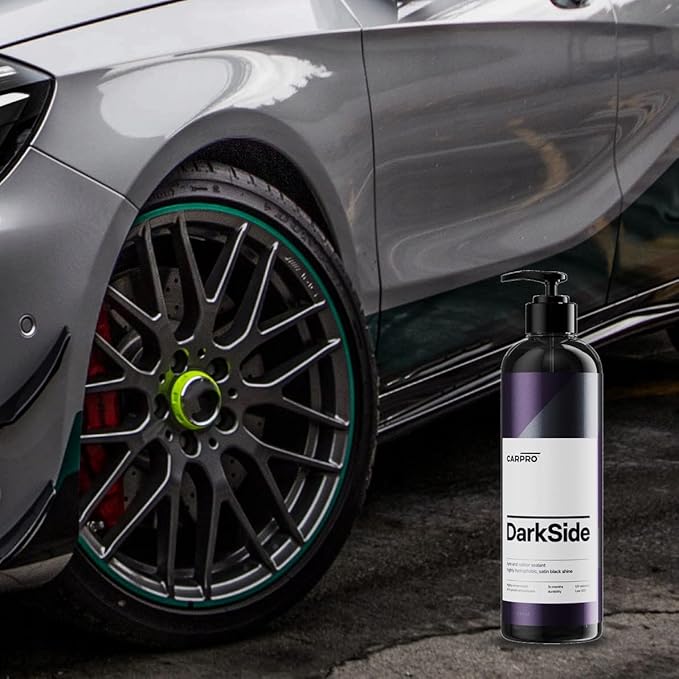 CARPRO DarkSide - Tire & Rubber Sealant, Hydrophobic & Self-Cleaning, Satin Black Shine, UV Protection, Revives Dull Faded Ru