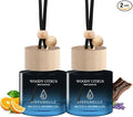 Car Air Fresheners (Woody Citrus) 2 Pack - Air Fresheners for Car Made in USA, Hanging Car Air Freshner with Anti-Leak Stick,