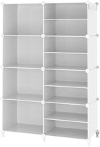 AWTATOS Closet Organizer 8 Cube Storage Shelves Closet Clothes Organizers and Storage Stackable Cubby Shelving for Closet Bed