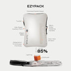 3-Travel Vacuum Bags with Pump, 25L Large Capacity Vacuum Bags for Travel, IPX7 Waterproof, Open Zipper, Reusable Space Saver