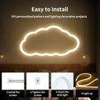 iNextStation Warm White LED Rope Lights 16.4FT/5M DC12V LED Strip Lights, IP65 Waterproof Silicone Neon Light Strip, Flexible Led Light Strip 0.98in Cut for DIY, Rope Led Lights for Bedroom(with Plug)